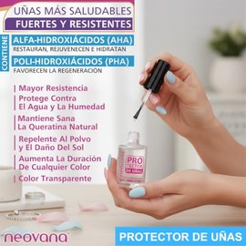 Endurecedor de Uñas y Protector NEOVANA - Uñas Más Resistentes y Bonitas Uñas increíbles NEOVANA tratamiento protector y endurecedor con efecto instan