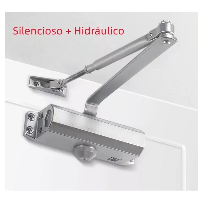 BALU Cierra Puertas Hidráulico Aluminio Plateada De 45-85kg