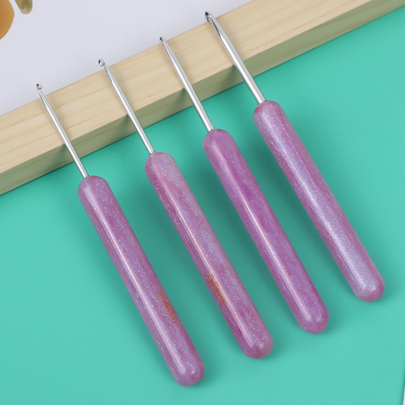9Pcs Smooth Tips Crafted Clay Crochet Hooks Set Beautiful Polished