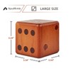 ApudArmis Classic Mahogany Giant Wooden Yard Dice Set, 3.5In Big