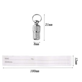 YIUIRUOI 8 Pieces of Pet Identity Address Pendant, Anti-lost Tag Tube, Pet Id Tag.