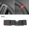 MEWANT Steering Wheel Cover for Ford Mustang 2005-2012 Hand-Stitched Leather