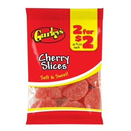 Gurley's Cherry Slices, Gummy Fruit Candy, Sweet and Chewy (Pack of 12)