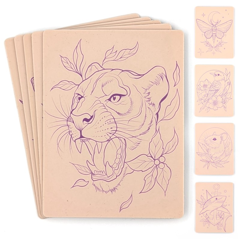 Pre-Printed Tattoo Practice Skins - 5 Pack | Pre Printed