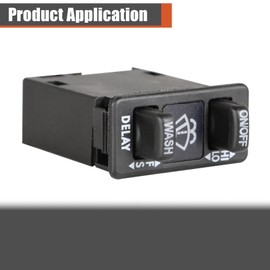 Interruptor de control de limpiaparabrisas repuesto labwork Negro IWPSFL001 para Columbia Coronado 2000-2017