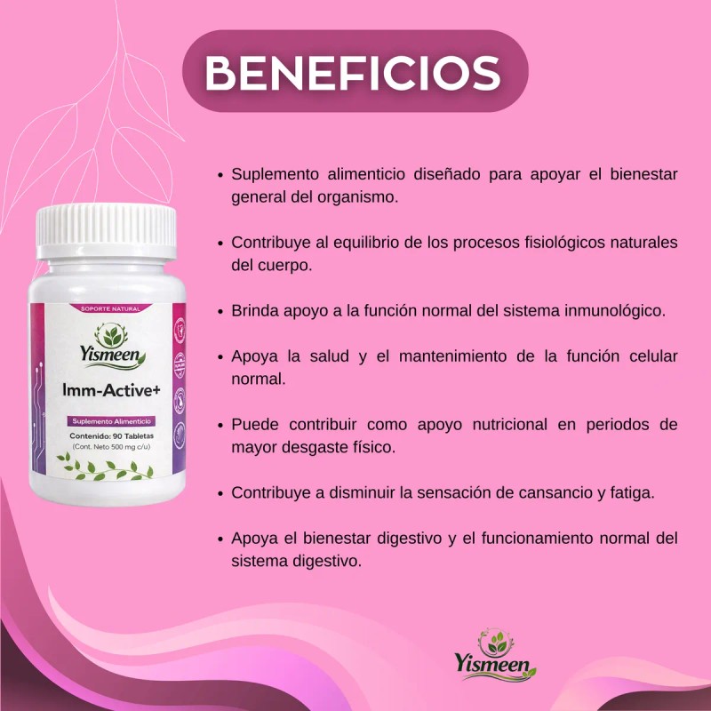 Yismeen Imm Active Meses 180 Tabletas Sabor