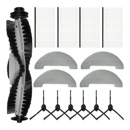 Brush Filter Mop kit Replacement Parts for XIEBro HR101 / HR1010 / K10 Robot Vacuum Accessories 1 Main Brush 6 Side Brush 4 HEPA Filter 4 Mop Pad