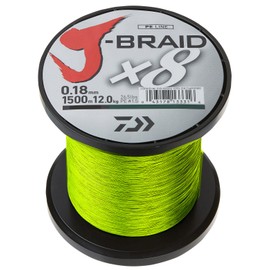 Daiwa J-Braid X8 0.24mm, 18,0kg/40lbs, 1500m chartreuse - braided Fishing line