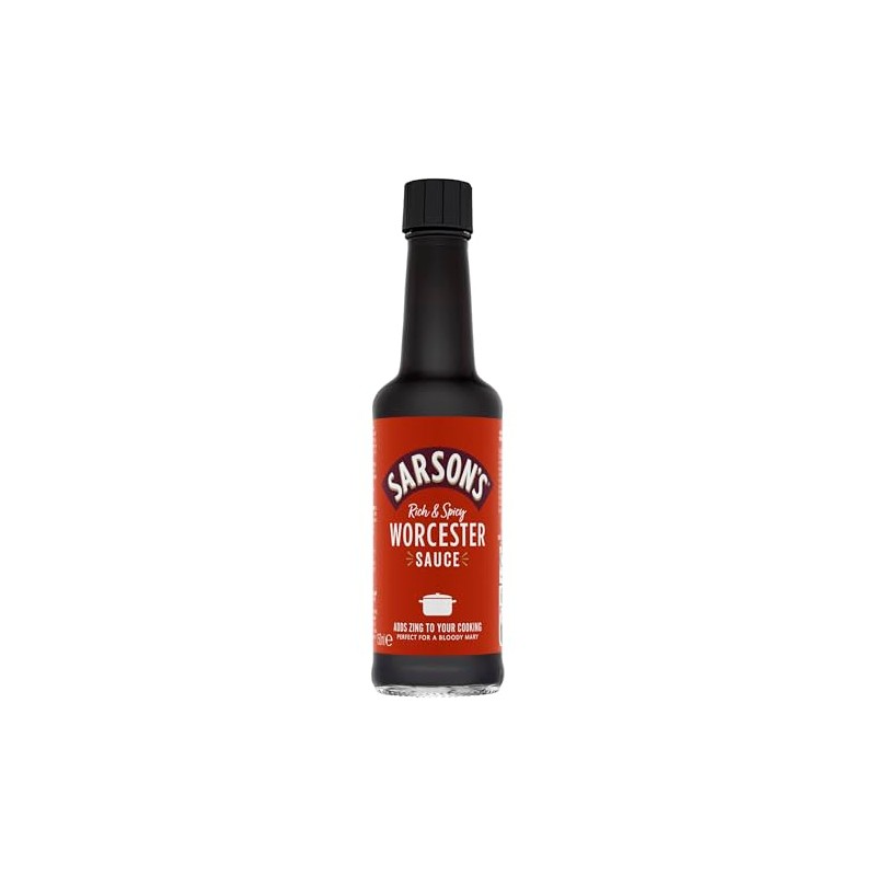 Sarson's 451883 Worcester Sauce 150ml, Aluminium, White