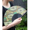 Chicaca ZOSCBD7044 Women's Fan, Ethnic Print, Includes Storage Bag, Japanese