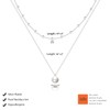 Zeffy Layered Silver Pearl Necklaces for Women Dainty Layered Tiny