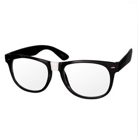 Windy City Novelties 12-Pack Black Frame Nerd Costume Glasses - Classic Retro Eyewear for Parties, Cosplay, and Events