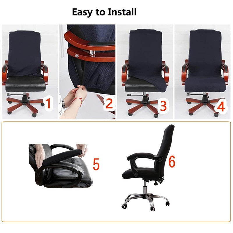 Office Chair Cover & Arm Covers, Universal Replacement Removable Stretch