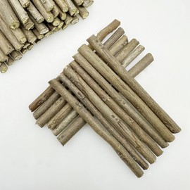 Woohome 120 PCS Wood Log Craft Sticks - 4 Inch Natural Twigs, 0.1-0.2 Inch Diameter, DIY Crafts & Photo Props