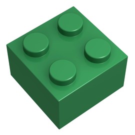 Minizfigs 2x2 Green Classic Building Toy Bricks, 150 PCS - Bulk STEM and Construction Blocks for Boys Girls, Ages 3+ Creative Educational City Compatible with Major Brands