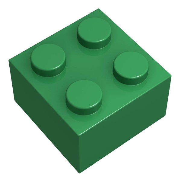 Minizfigs 2x2 Green Classic Building Toy Bricks, 150 PCS -