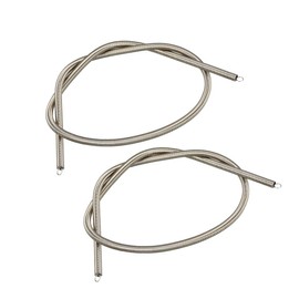 sourcing map Extended Tension Spring Wire Diameter 0.02", OD 0.16", Free Length 11.81" Stainless Steel Small Dual Hook Tension Spring for Machinery Construction Industrial 2pcs