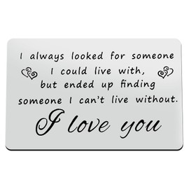 Anniversary Card Gifts for Boyfriend Fiance Husband Engraved Wallet Card for Him Christmas Birthday Gifts Fathers Day Valentines Day Gifts I Love You Gifts for Him