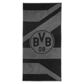 Borussia Dortmund BVB Bath Towel Grey/Black 70 x 140 cm