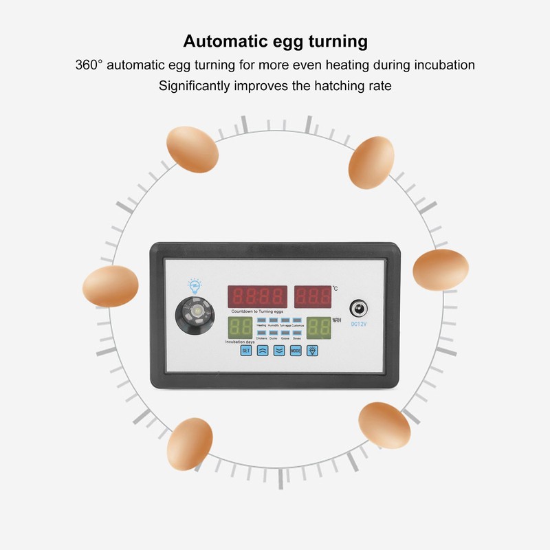 Intelligent Incubator Thermostat Automatic Egg Incubator Controller Thermostat for Eggs