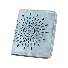 APHISON Womens Wallet, Slim Small Wallet for Women Men RFID Wallet Women Sunflower Leather ID Credit Card Holder Whit Zipper Coin Pocket Bifold Compact Wallet