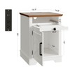 IRONCK Farmhouse Nightstand with Charging Station & 2 USB Ports,