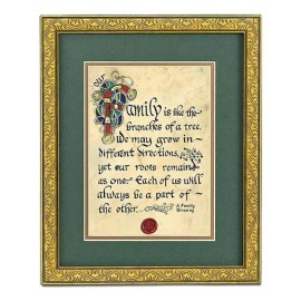 Celtic Card Company Irish Family Blessing Print Gilded Frame Green Home Decor