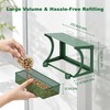 HOSUN 2-in-1 Bird Feeder for Windows and Hanging,Adhesive Hook Mount