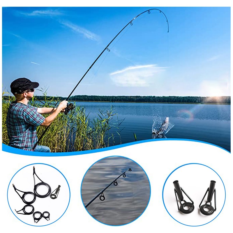 35pcs Fishing Rod Repair Kit Ceramic High Carbon Steel Fishing