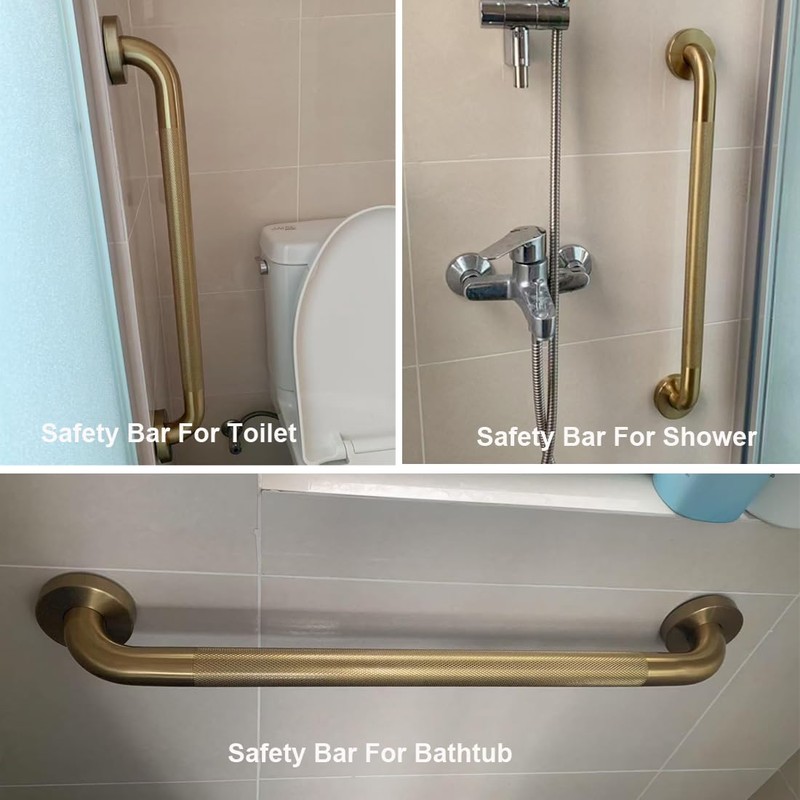 IJDD Bathroom Safety 40 Inch Grab Bar with Anti-Slip Knurled