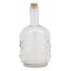 Ebros Gift Large 30 Ounces Skeleton Skull Face Corked Glass
