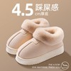 New Women's Winter Plush Cotton Full-Back Slippers - Warm Fleece-Lined Boot Brown [Wrapped Platform] Size 36-37 5ea