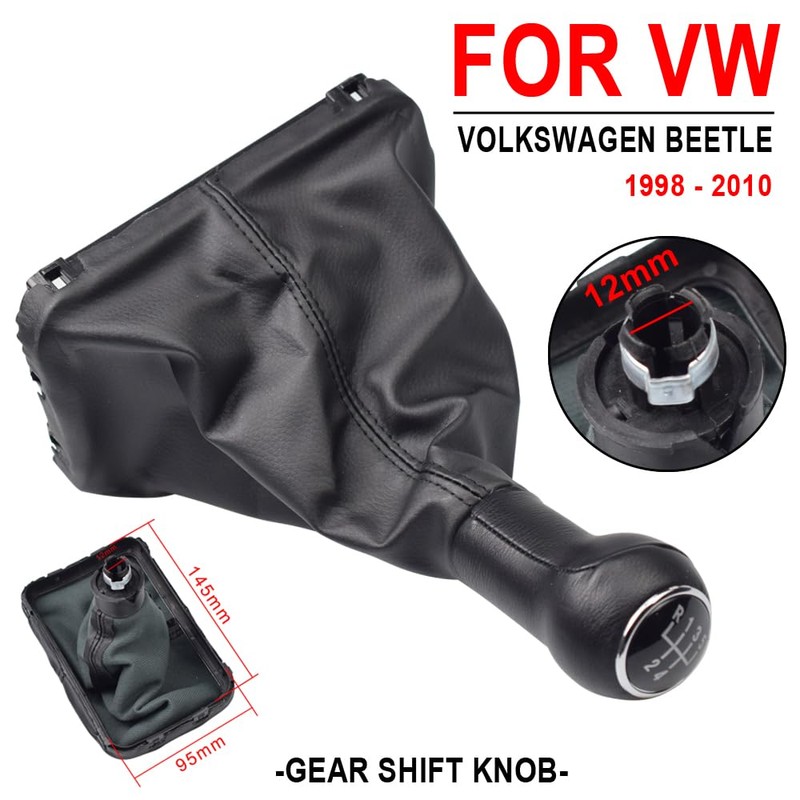 Kakulkomen 5 Speed Gear Stick Shift Knob Leather Boot for