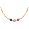 Lapis Lazuli, Pink Fuchsia Chalcedony & Howlite Necklace for Women