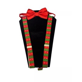 coool Red Diamond Bow Tie & Holiday Christmas Suspender