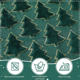 JuneJour Christmas Cushion Covers Set of 4 Outdoor Furniture Decor Linen Square Single-Sided Printing Pillow Cover for Holiday Home Office Sofa Car Garden Green 45 x 45cm (Red+Green-Christmas Tree)