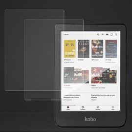 LaoShuSheng Anti-Glare Matte Screen Protector for 6'' Kobo Clara Colour/Clara BW/Clara 2E (2-Pack) Anti Fingerprint Anti Burst Nano Matte Skin PET Soft Film (Matte)