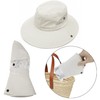 Women's Sun-Hat Ponytail-Beach-Bucket-Hat - Summer UV-Protection Mesh-Wide-Brim-Foldable-Hat with Ponytail Hole