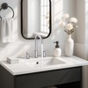 Bathroom Faucets for 3 Hole Sinks, Hurran 8 Inch Chrome