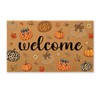 Pumpkin Door Mat Outside - Fall Pumpkin Welcome Mat for