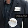 OfficeTree ® 100 professional premium plastic name tags with holder