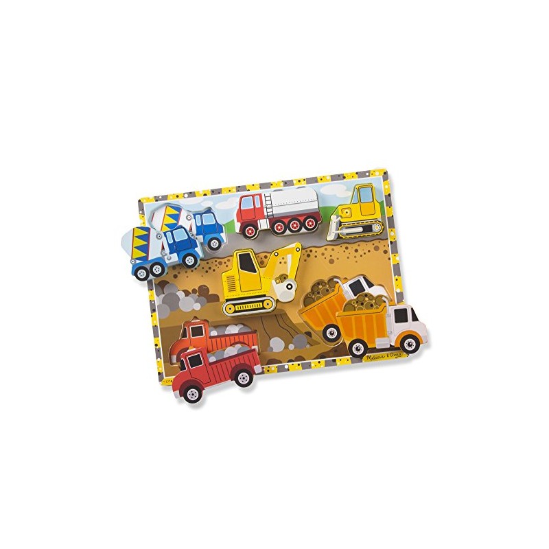 Melissa & Doug Construction Chunky Puzzle | Puzzles | Wooden