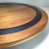 chicapica 16" Lazy Susan – Acacia Wood & Resin Turntable,