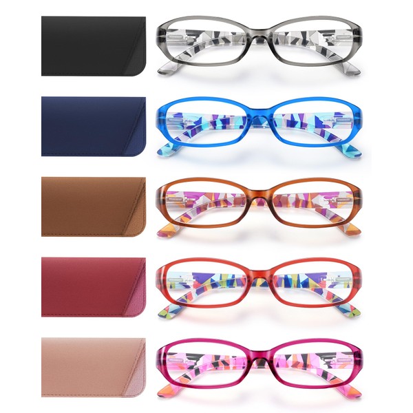 JOLISU 5-Pack Reading Glasses for Women - Readers for Women,