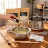 Double Boiler Melting Pot Set for Candle Making, 3-Piece Stainless