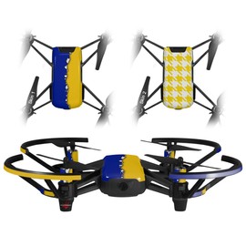 Skin Decal Wrap 2 Pack for DJI Ryze Tello Drone Ripped Colors Blue Yellow Drone NOT Included