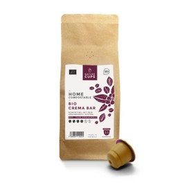 NATURE CUPS Organic Compostable Coffee Capsules Nespresso Compatible for Espresso & Caffé Lungo, Spicy & Nutty, Crema Bar, 35 Capsules