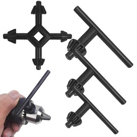 4 Stück Metall Bohrmaschin Schlussel, 4-In-1 Bohrfutterschlüssel Set, Verstellbarer Ratschen-Bohrfutterschlüssel, Tragbar Universal Zahnkranzbohrfutter Schlüssel