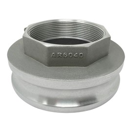 Gloxco Aluminum Type AR Cam and Groove Reducer, 6″ Male Camlock x 4″ Female NPT (CAM-6040-AR-AL)