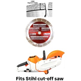pro right industry 9'' Segmented 12mm Diamond blade fits Stihl TSA 230 CutQuik Cordless Cut - 5